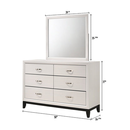 Contemporary 6 Drawer Dresser With Handles