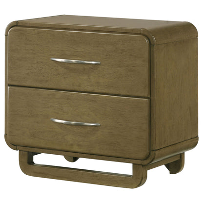 Tully - 2 Drawer Nightstand - Nutmeg Brown