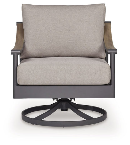 Ocean Beach - Swivel Lounge With Cushion - Gray