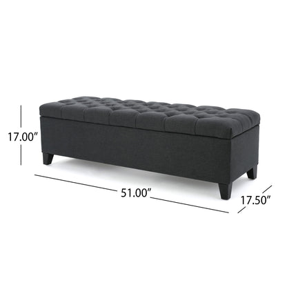 Glouster - Contemporary Storage Ottoman With Button Tufted Design
