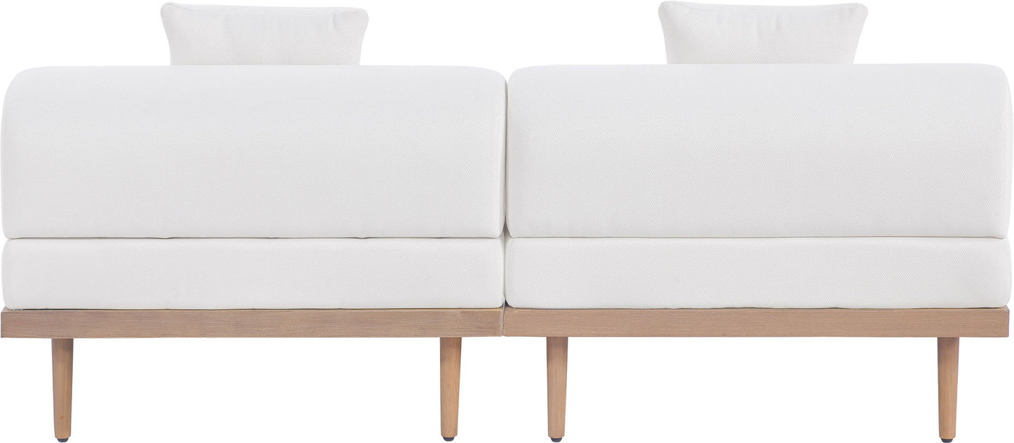 Laguna - 2 Piece Resilient Water Resistant Fabric 71" Outdoor Patio Armless Modular Loveseat