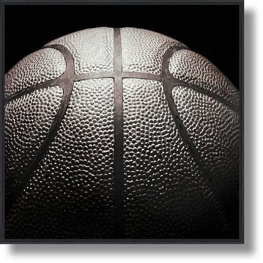 Shadowed Pebble Sphere - 24" x 24" Framed Wall Art