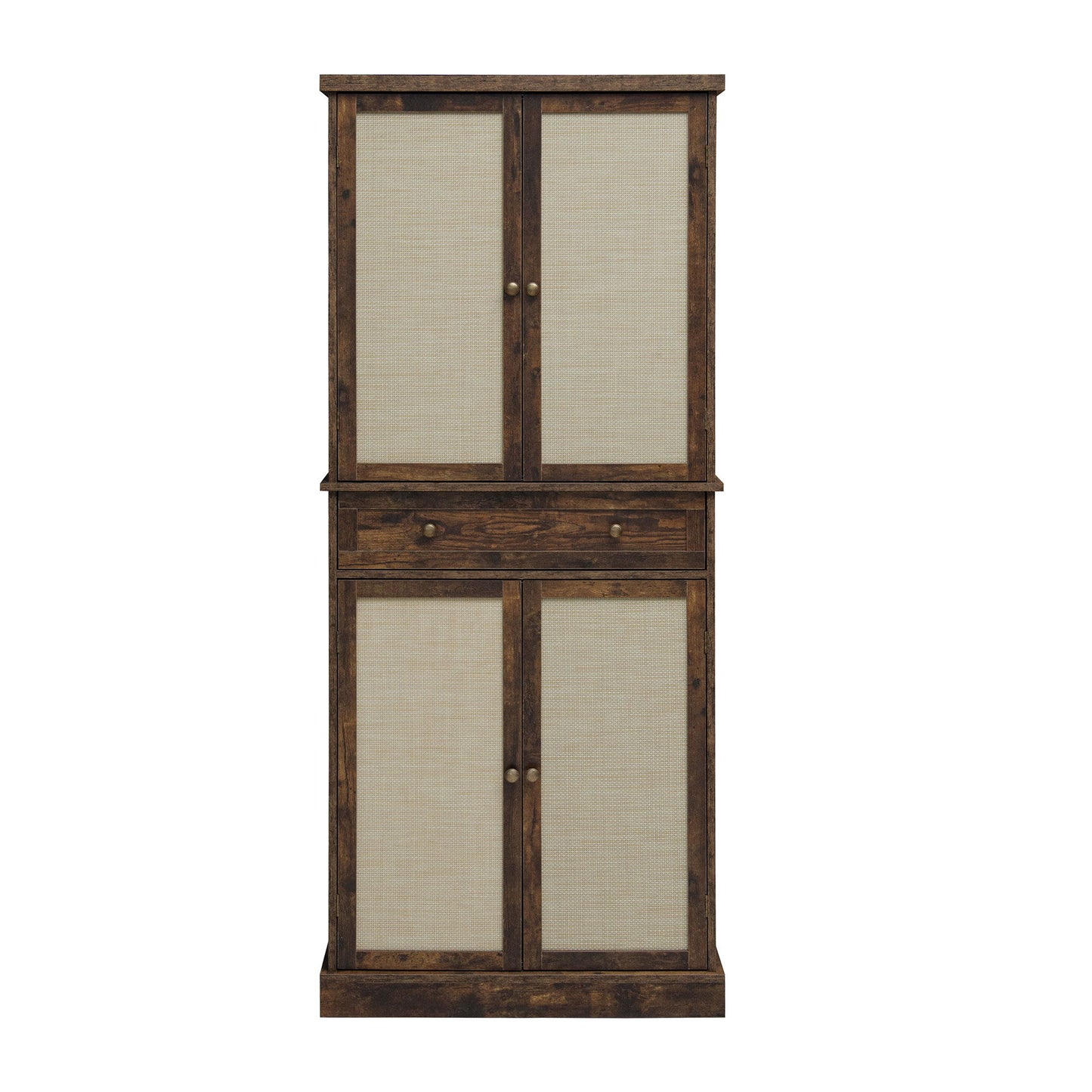 4 Door Storage Cabinet With 1 Drawer, With 4 Adjustable Inner Shelves