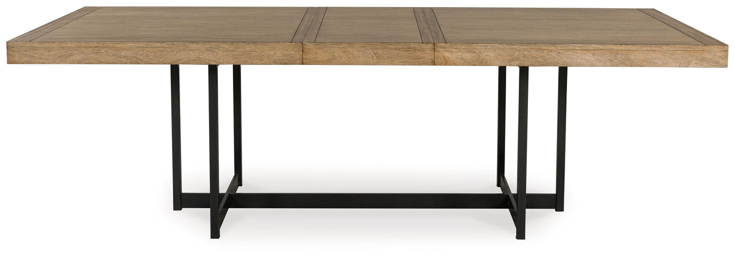 Tomtyn - Rectangular Dining Room Extension Table - Light Brown