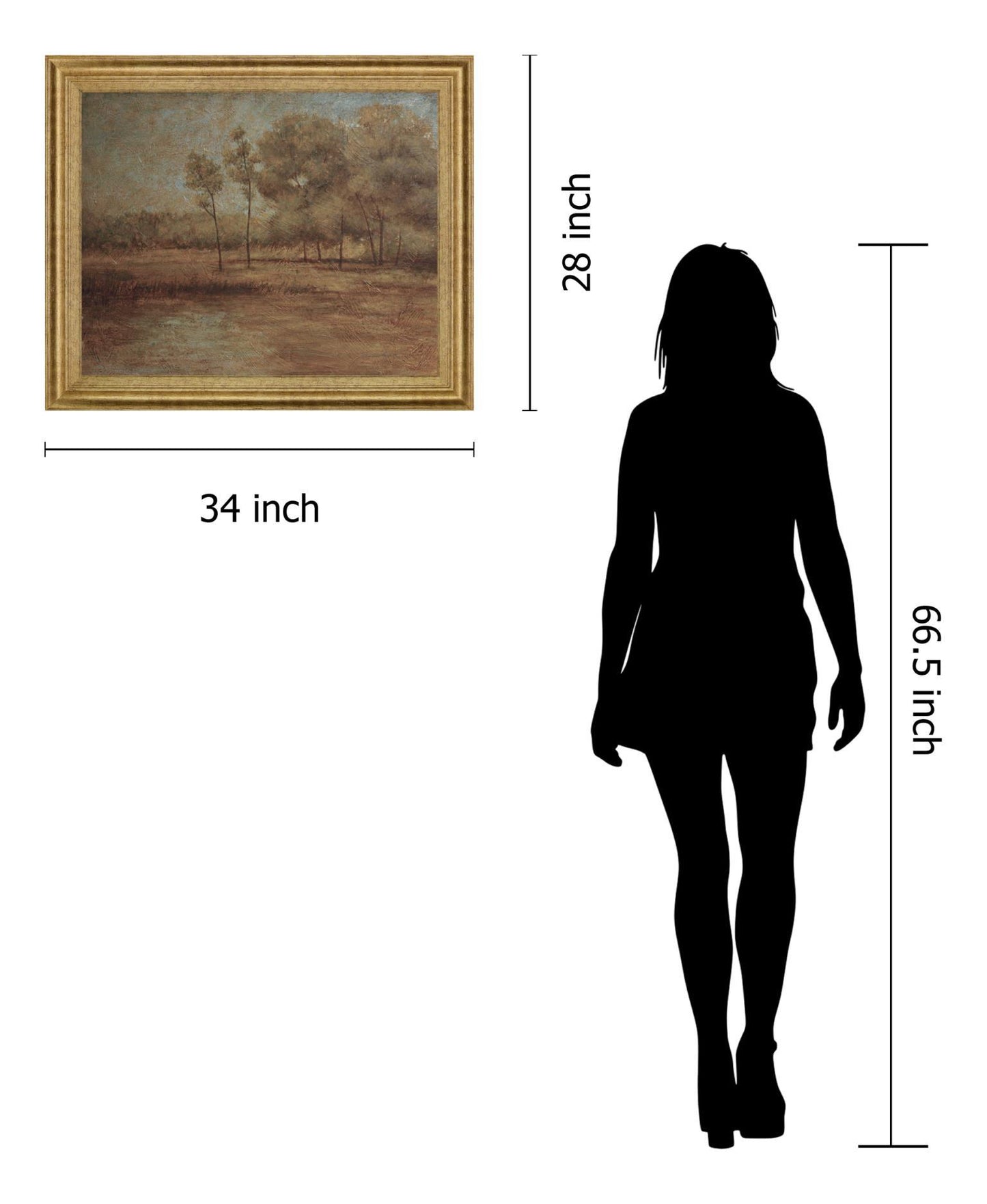 Amber Grove Stillness - 28" x 34" Framed Wall Art