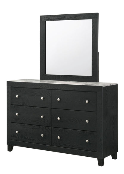 Cadence - Dresser & Mirror - Black