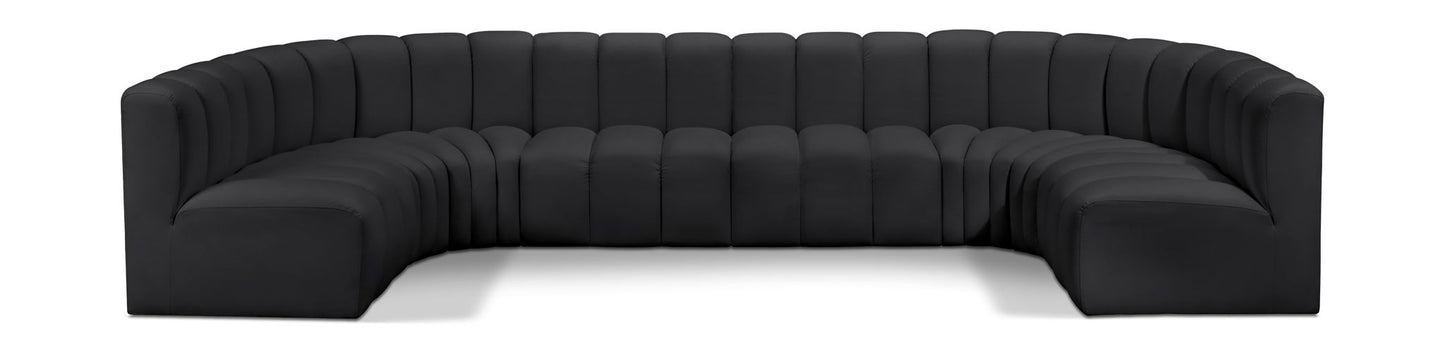 Arc - Faux Leather Modular U-Shaped Sectional