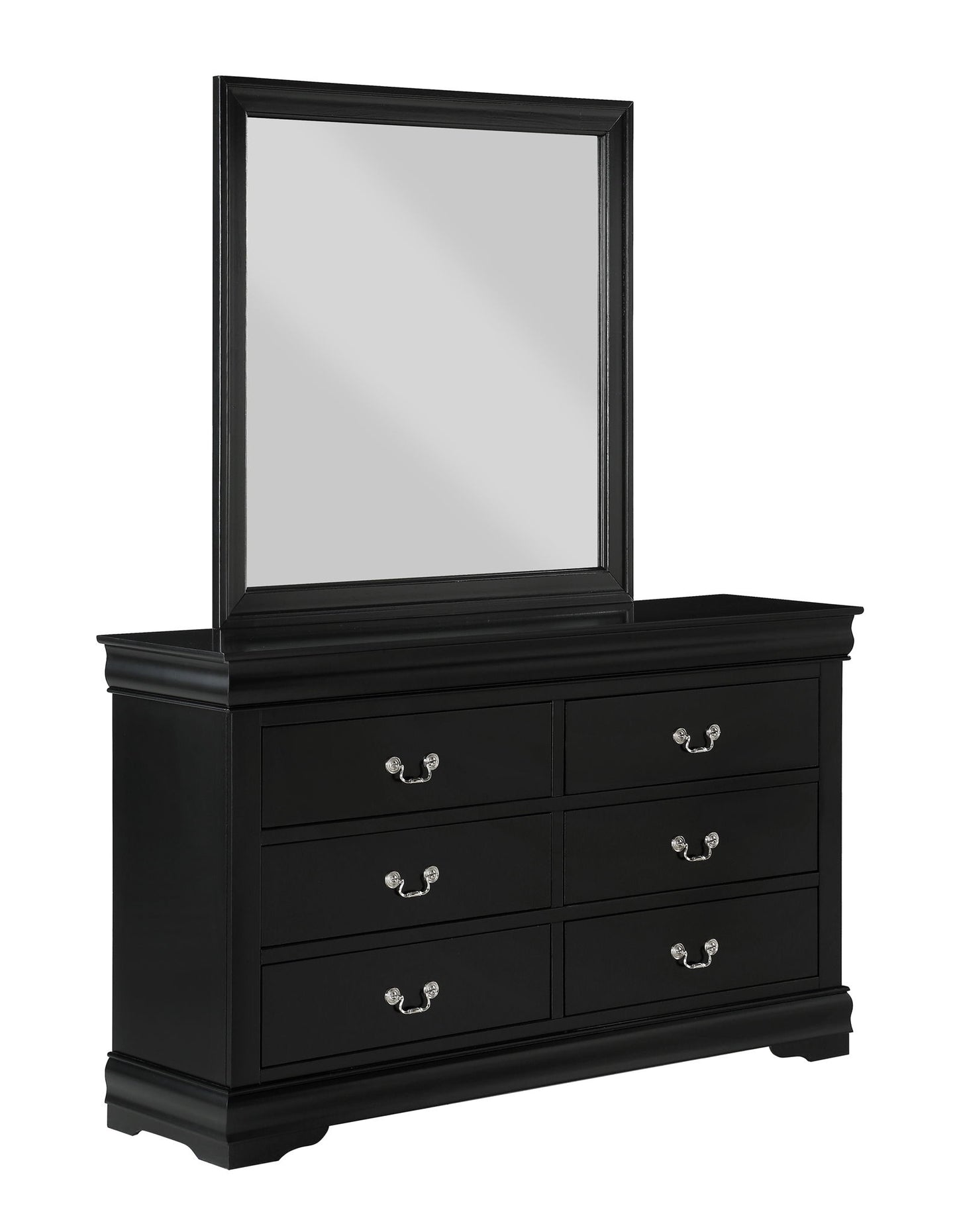 Louis Philip - Queen 5 Piece Bedroom Set - Black