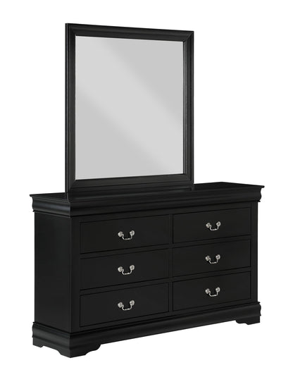 Louis Philip - Queen 4 Piece Bedroom Set - Black