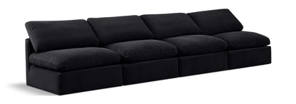 Indulge - Velvet 4 Seat Modular Armless Sofa