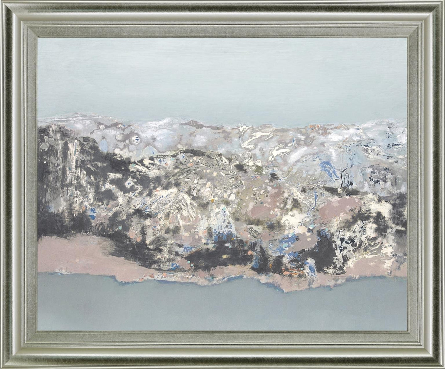 Frosted Divide - 28" x 34" Framed Wall Art