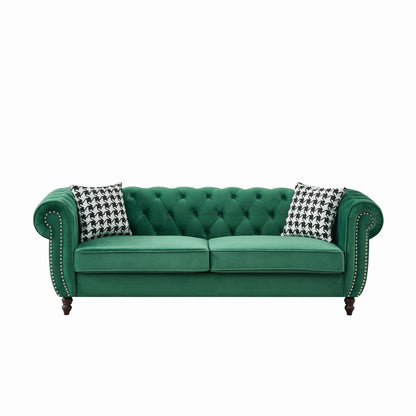 Chesterfield Sofa With Roll Armrest