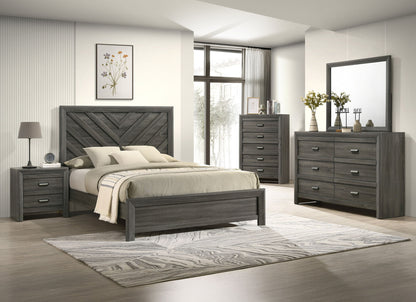 Valor - King 5 Piece Bedroom Set - Gray