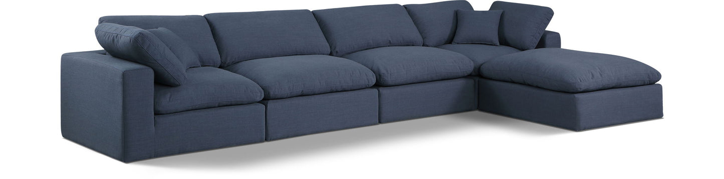 Comfy - 5 Piece Linen Modular Sectional With Chaise