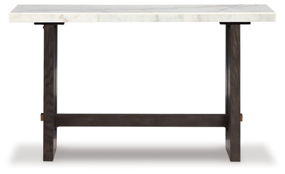 Burkhaus - Sofa Table - White / Dark Brown