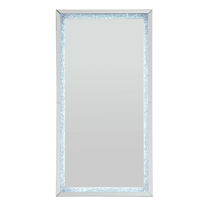 Noralie - Floor Mirror - Faux Diamonds & Mirrored