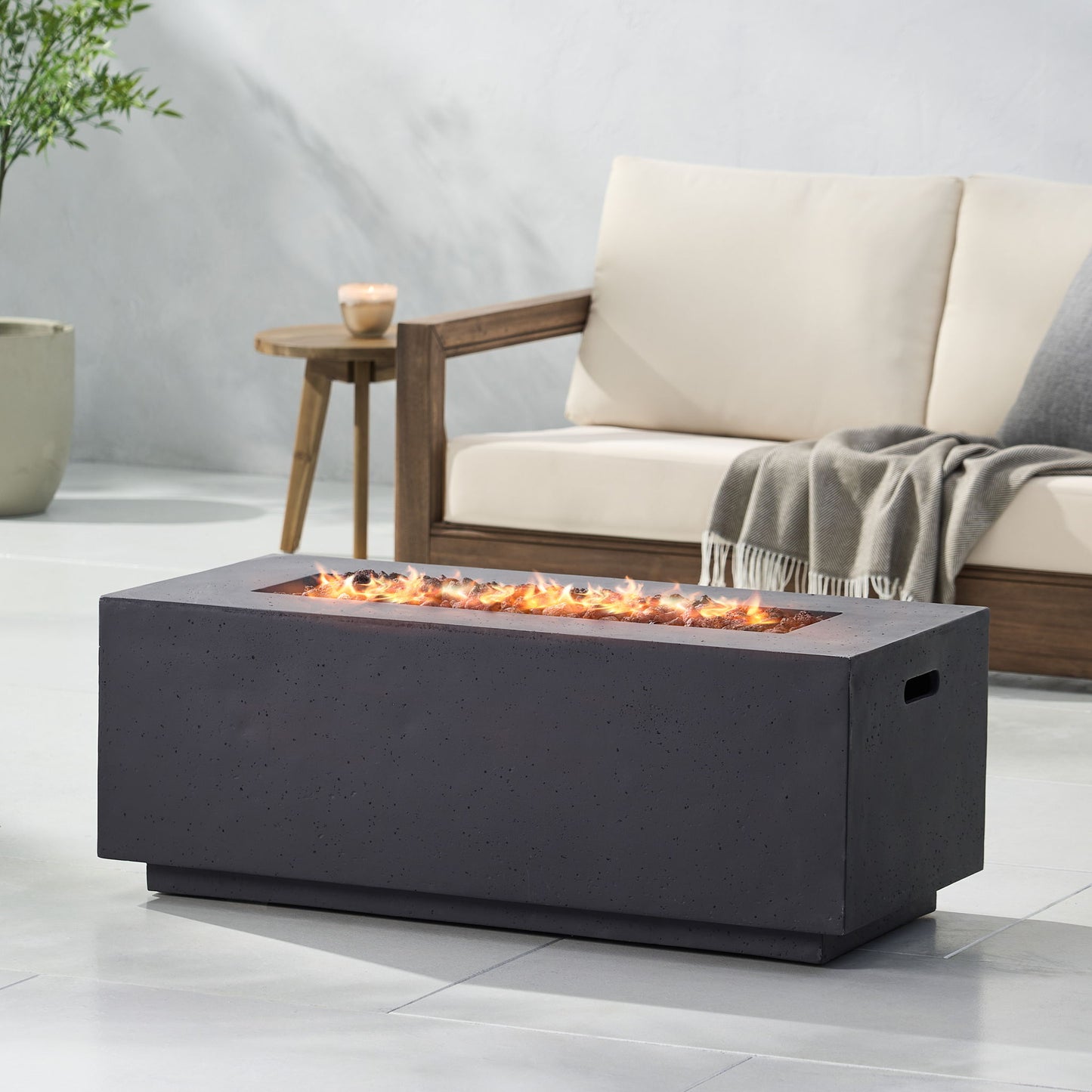 Contemporary Outdoor 40, 000 Btu Propane Fire Pit