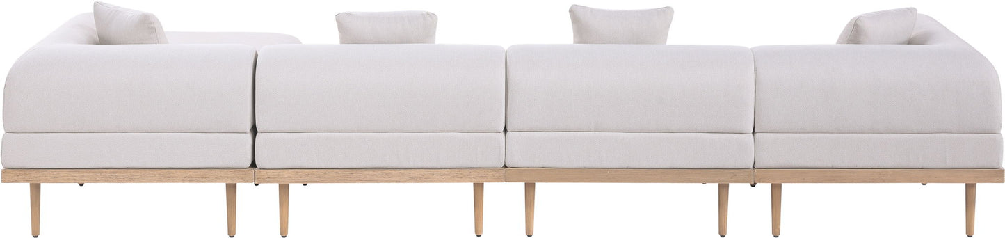 Laguna - 5 Piece 106.5" Upholstered Outdoor Patio Modular Sectional