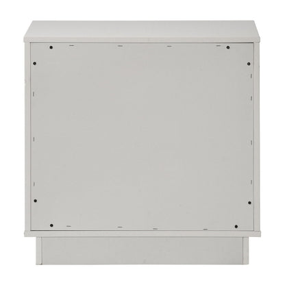 Esther - Nightstand - White / Silver