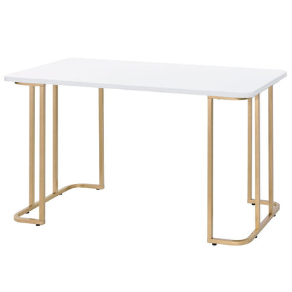 Estie - Writing Desk (Same Ac00902) - White & Gold