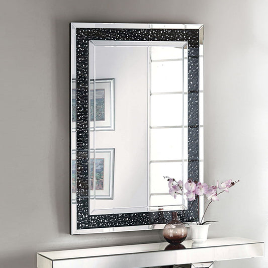 Nysa - 47" X 32" Accent Mirror - Mirrored & Faux Crystals