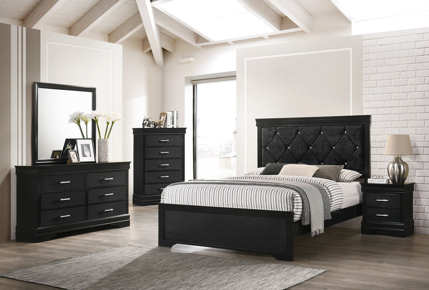 Amalia - California King Bed - Black