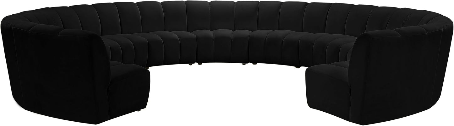 Infinity - 11 Piece Velvet Modular Sectional