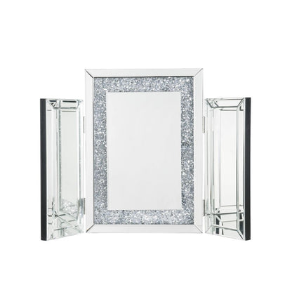 Noralie - 22" Accent Mirror - Mirrored & Faux Diamonds