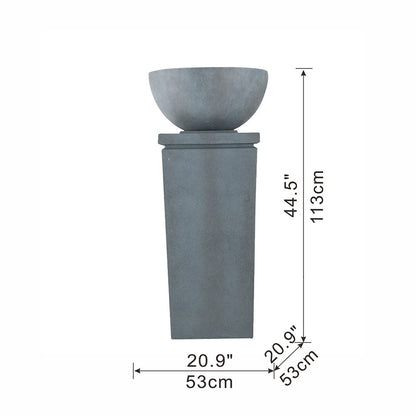 Zen Bowl Water Fountain, Outdoor Bird Feeder / Bath Fountains, Relaxing Water Feature For Garden