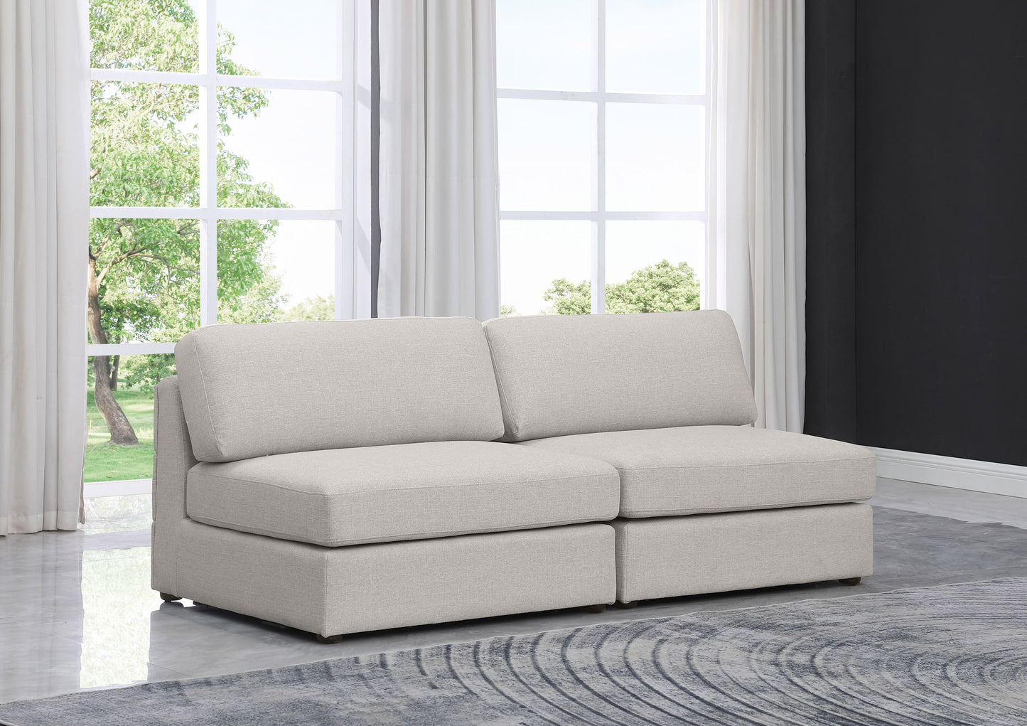 Beckham - Modular 2 Seat Armless Sofa