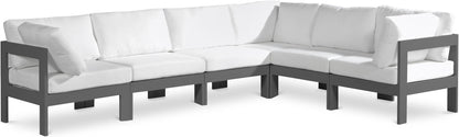 Nizuc - Outdoor Patio 6 Piece Modular Sectional With Gray Frame