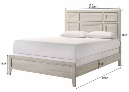 Lorraine - King Bed - Antique White