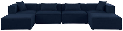 Cube - Linen 6 Piece Modular Double Chaise Sectional