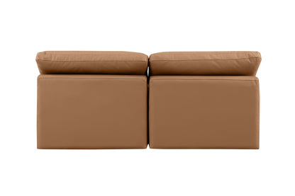 Indulge - Faux Leather 2 Seat Modular Armless Sofa
