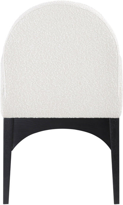 Waldorf - Boucle Dining Arm Chair With Black Legs