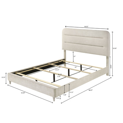 Upholstered Panel Bed, Sleek Lines