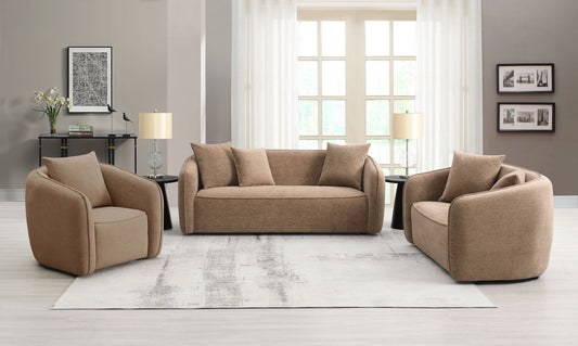 Keith - 3 Piece Living Room Set (Comes With Matching Color Toss Pillows)