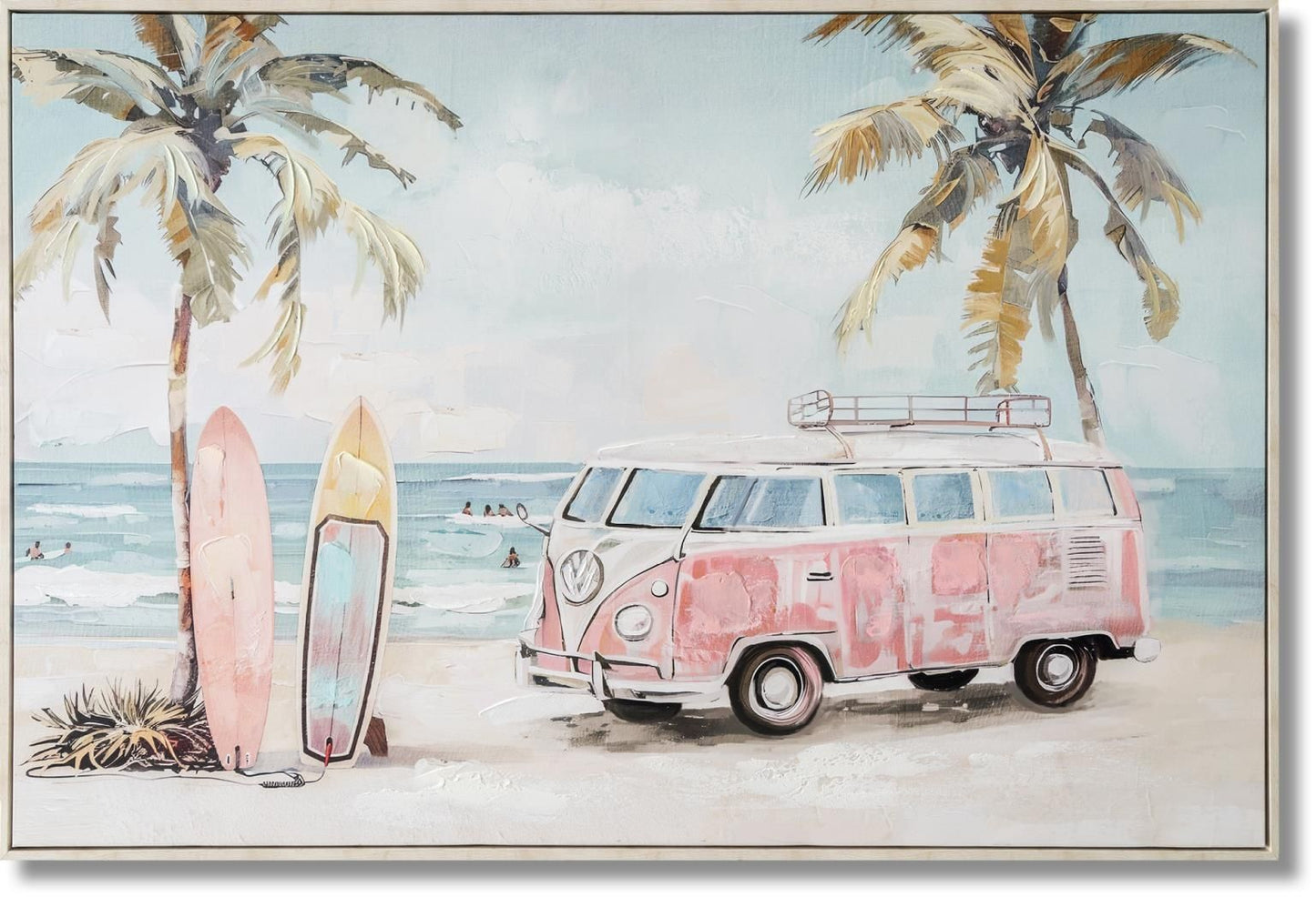 Pastel Surf Getaway - 33" x 48" Framed Wall Art