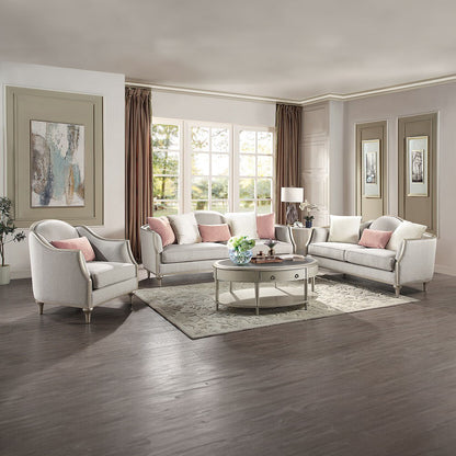 Kasa - End Table - Sintered Stone & Champagne