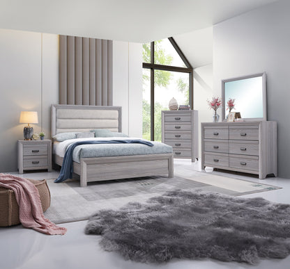 Adelaide - Upholstered Queen Bed - Drift Wood