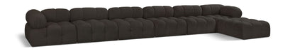 Ames - 7 Piece Boucle Fabric Modular L-Shaped Sectional