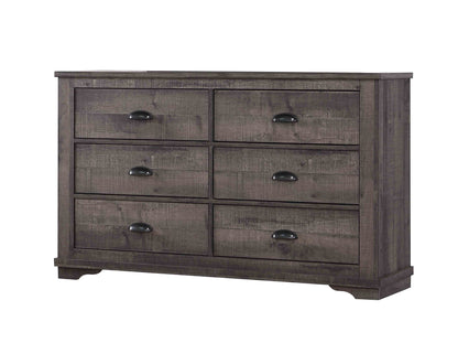 Coralee - King 4 Piece Bedroom Set - Dark Gray