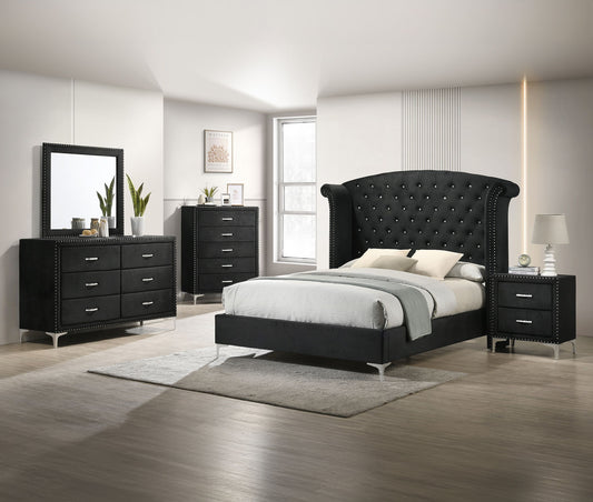 Lucinda - Queen 5 Piece Bedroom Set - Black