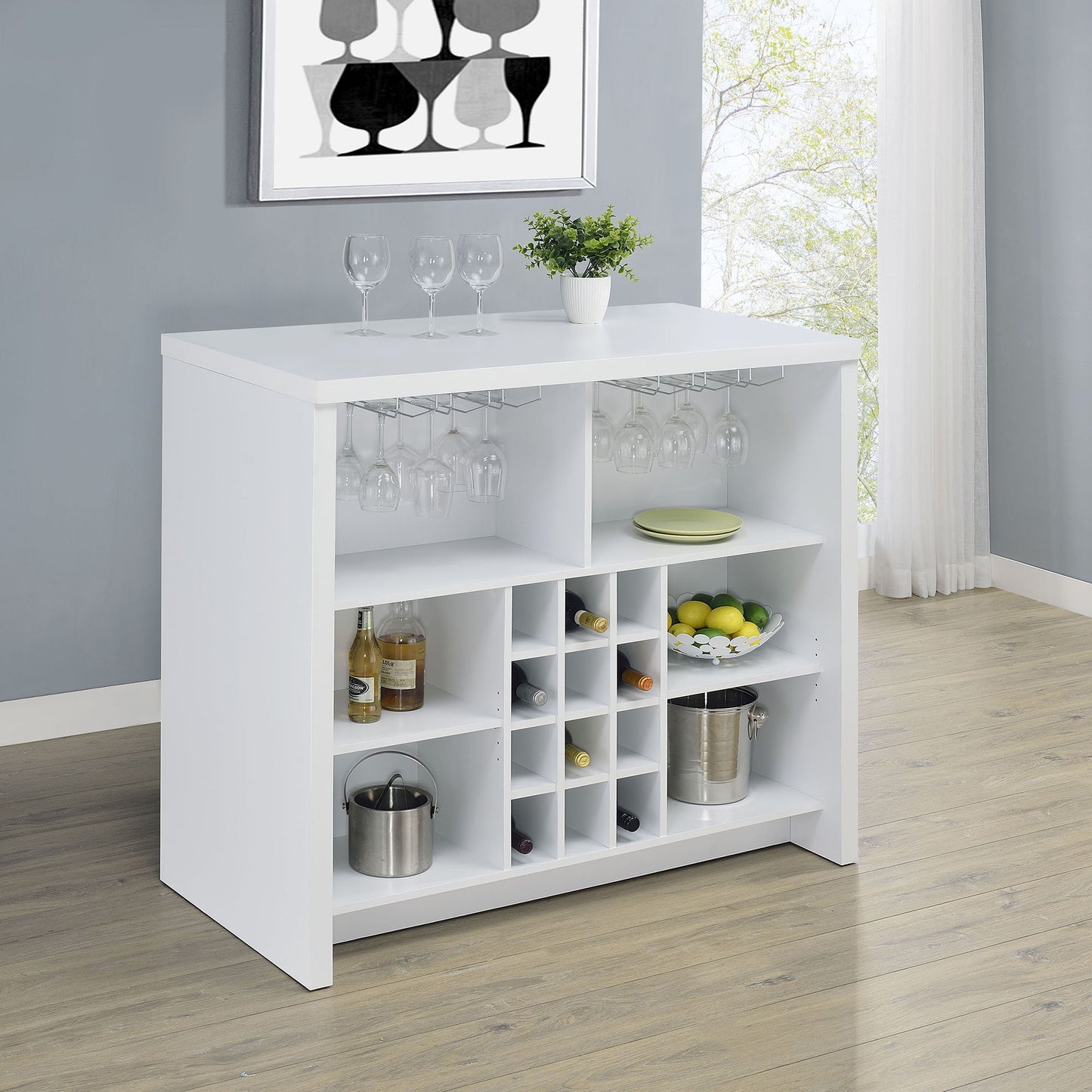 Irving - Freestanding Home Bar With Wine Storage
