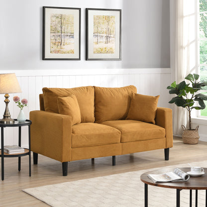 Modern Upholstered Loveseat Sofa, High Resilience