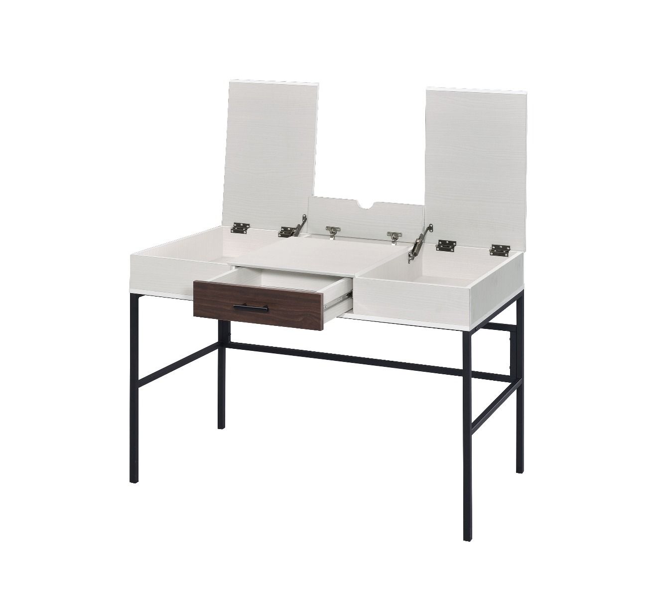 Verster - Writing Desk With USB - Natural & Black