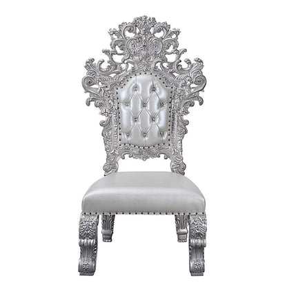 Valkyrie - Side Chair (Set of 2) - Synthetic Leather & Antique Platinum