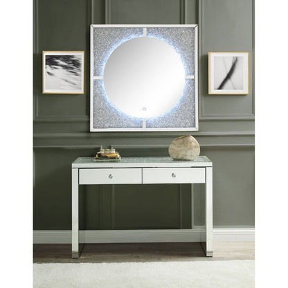 Noralie - 32"H Console Table - Mirrored & Faux Diamonds