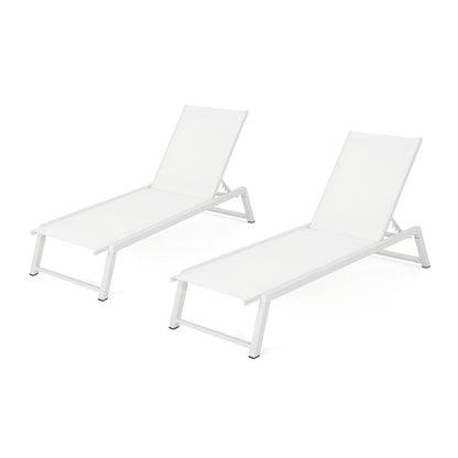 Myers - Modern Chaise Lounge Set With Adjustable Back