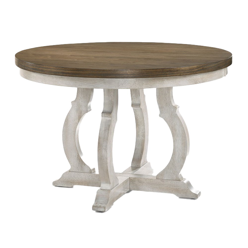 Cillin - Round Dining Table - Walnut & Antique White